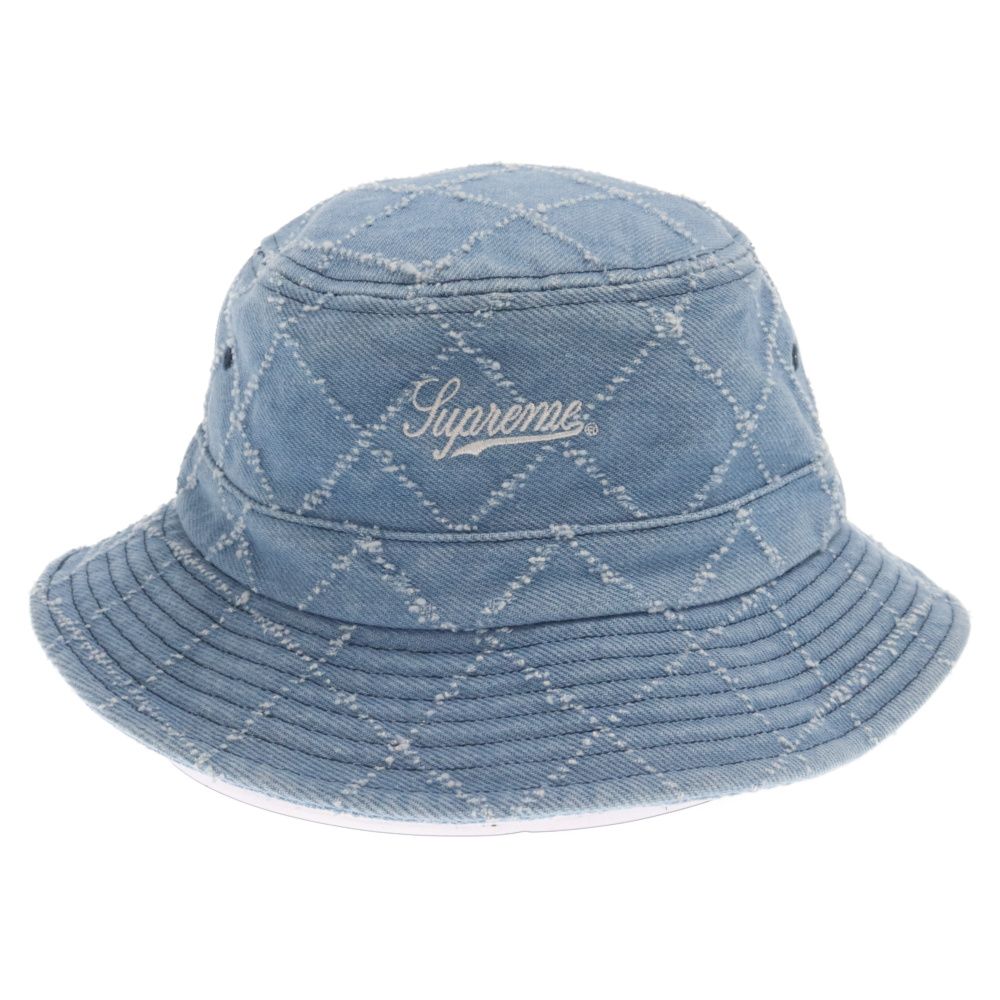 Supreme シュプリーム クラッシャー デニム　バケットハット Supreme シュプリーム 23SS Frayed Patchwork Denim Crusher