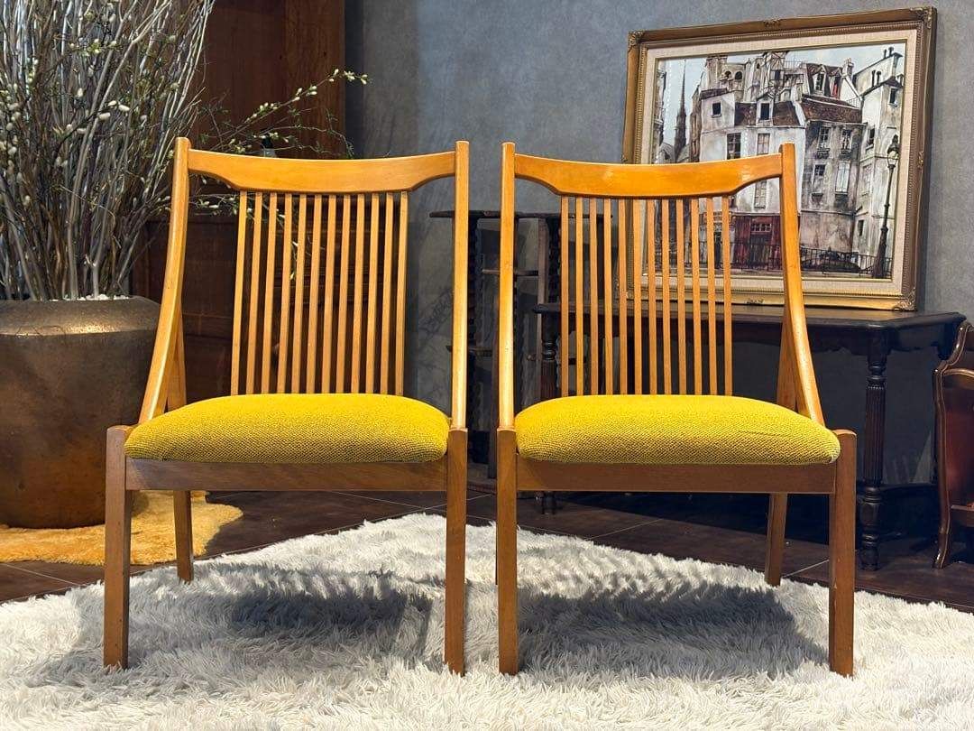 SHIRAKAWA シラカワ 飛騨高山 ダイニングチェア 尾州生地リメイク nZ