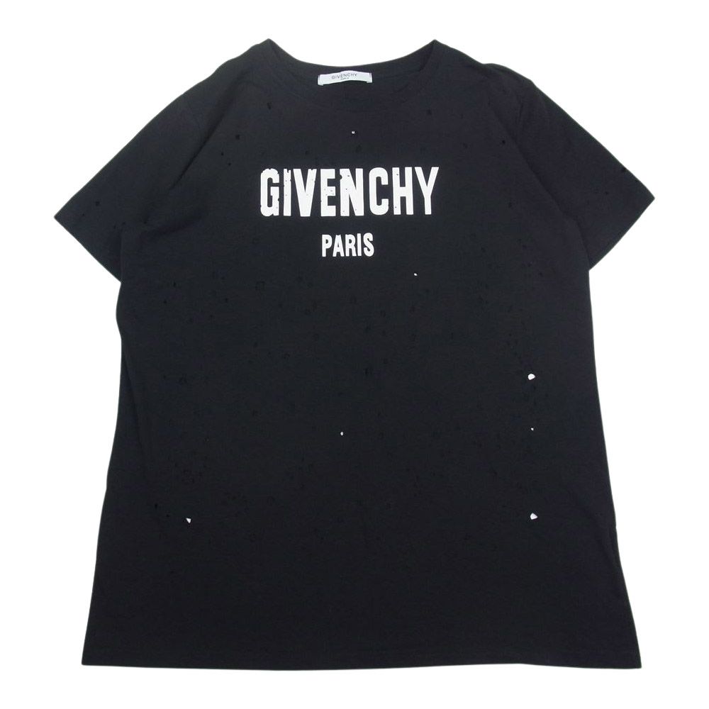 GIVENCHY 弾丸デストロイ加工デニムシャツ-