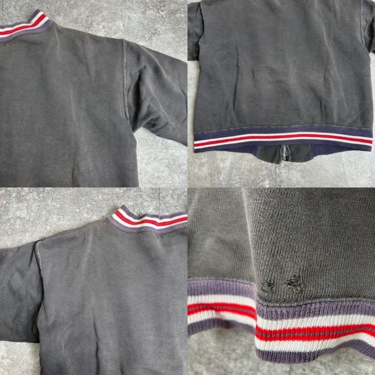 50's 60's unknown ジップアップ スウェット トレーナー 片爪