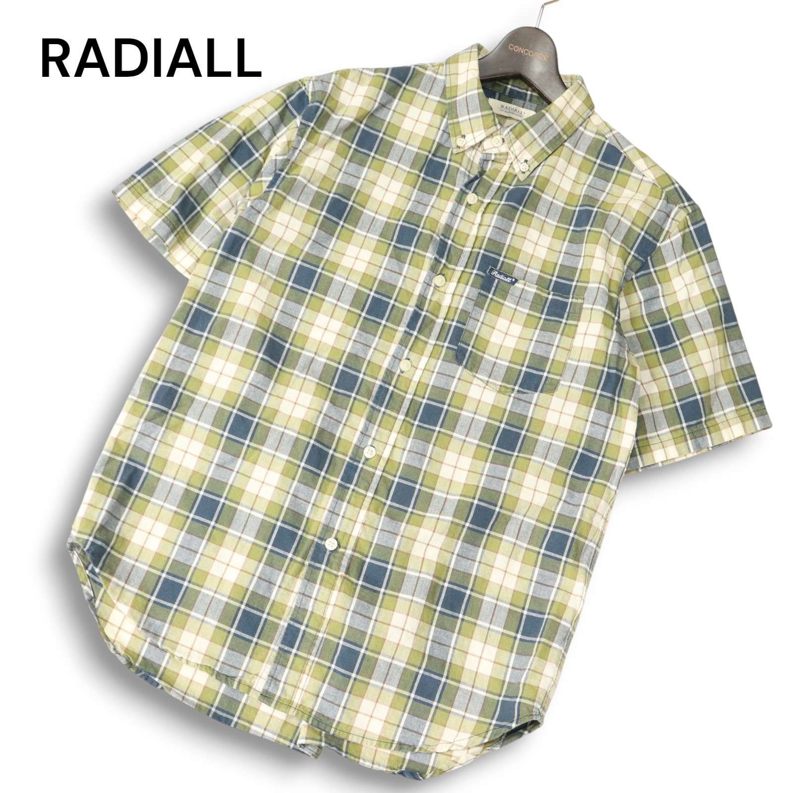 RADIALL ラディアル 春夏☆ チェック柄 半袖 ボタンダウン