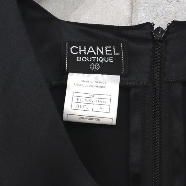 広尾店】極美品 シャネル CHANEL ノースリーブ ワンピース