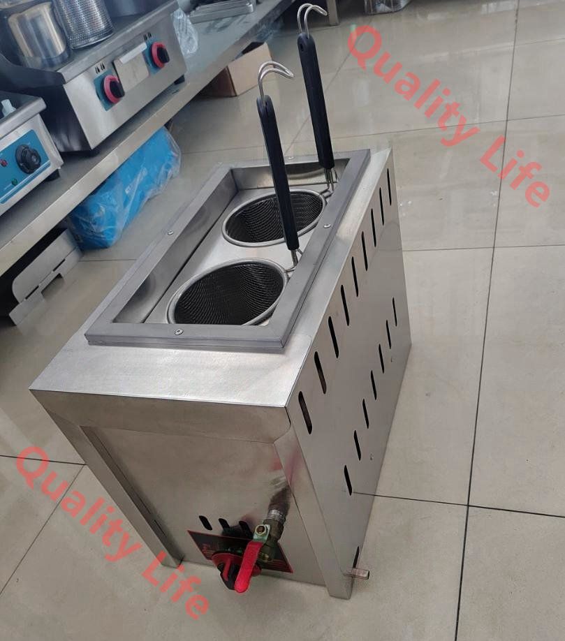 ガス 茹で麺機 ゆで麺器 卓上型 ゆで麺機 テボ2点付き LPガス式|厨房|業務|飲食|店舗
