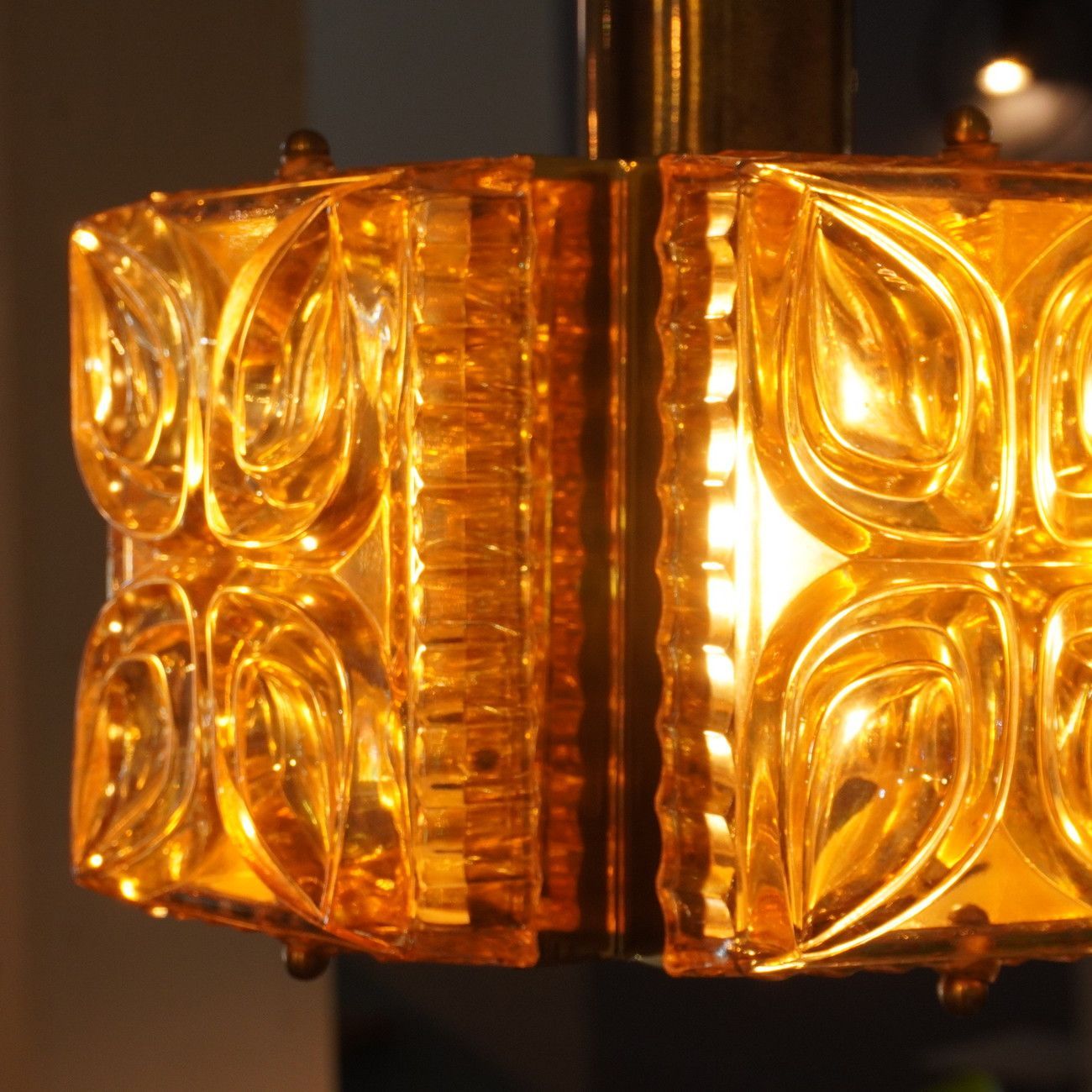 北欧デンマーク ヴィンテージ ペンダントライト ガラスシェード