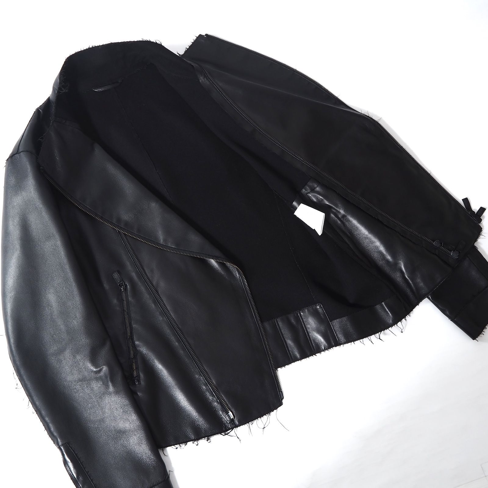 △エンポリオアルマーニ EMPORIO ARMANI ラムレザー ライダース