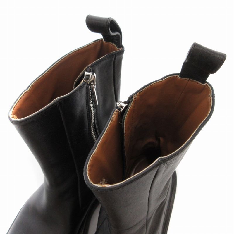 ZARA ジッパー付ブーツ37 24cm レザー ZARA ジッパー付ブーツ37 24cm レザー - メルカリ