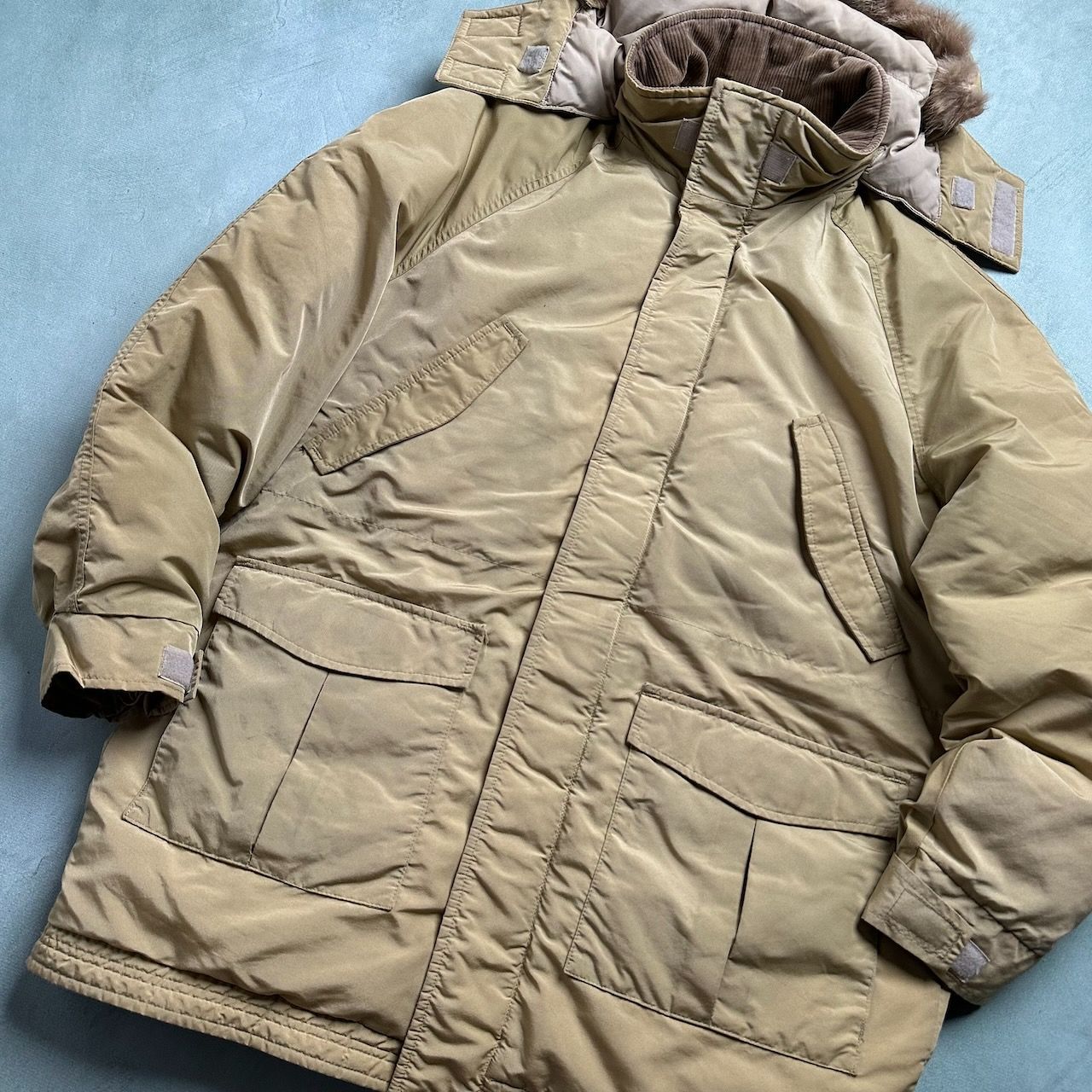 80s USA L.L.Bean グースダウン ジャケット ファーフード エルエル