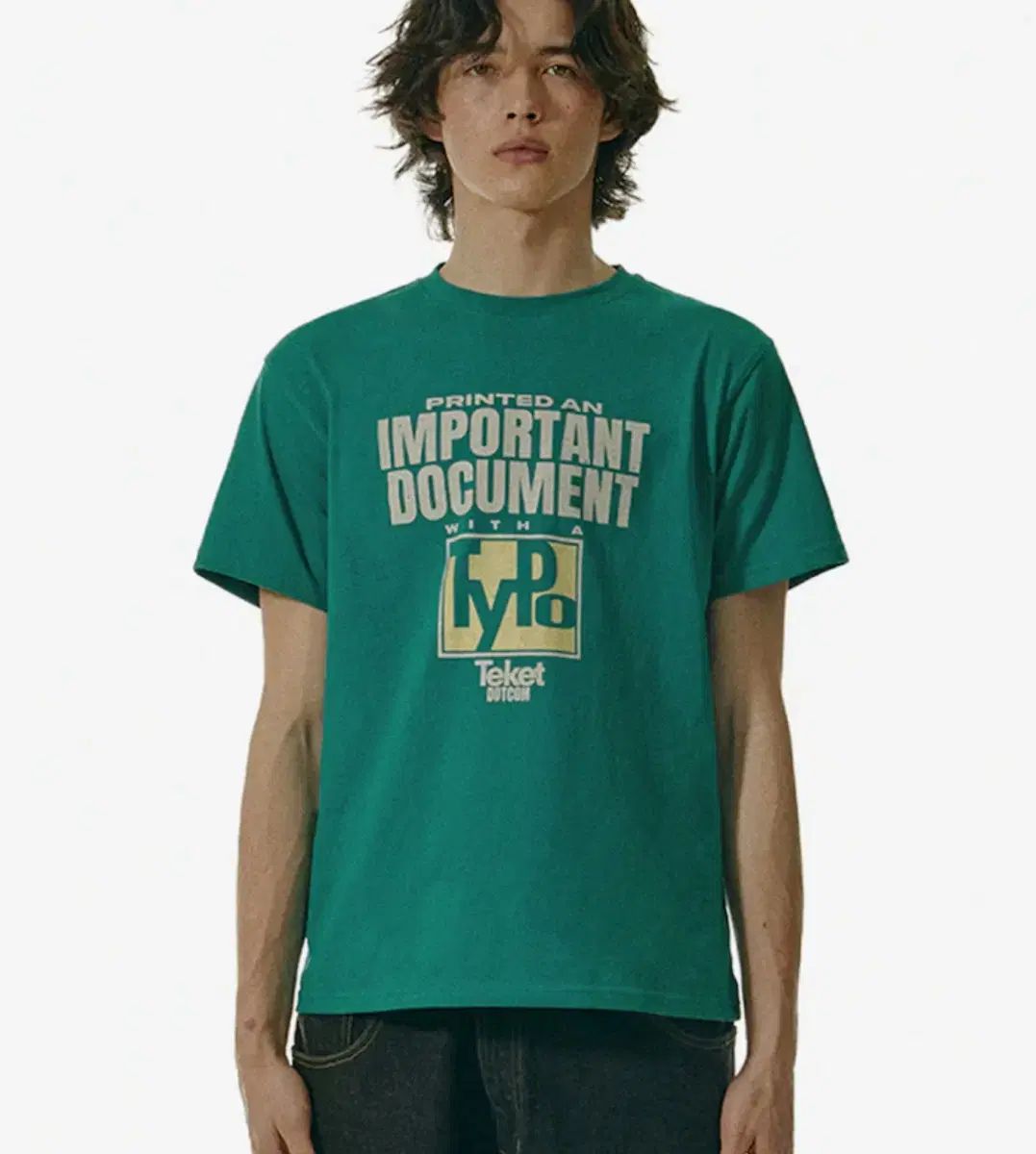 [teket] Document Tee ★大人気★ teket(テケット) 半袖Tシャツ document tee blue green - メルカリ