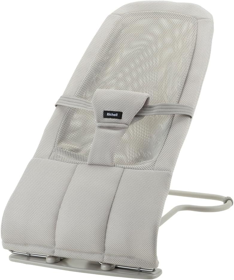 【開封済・未使用品】リッチェル バウンシングシートN ライトグレー 対象月齢1カ月-24カ月頃 折り畳み可能