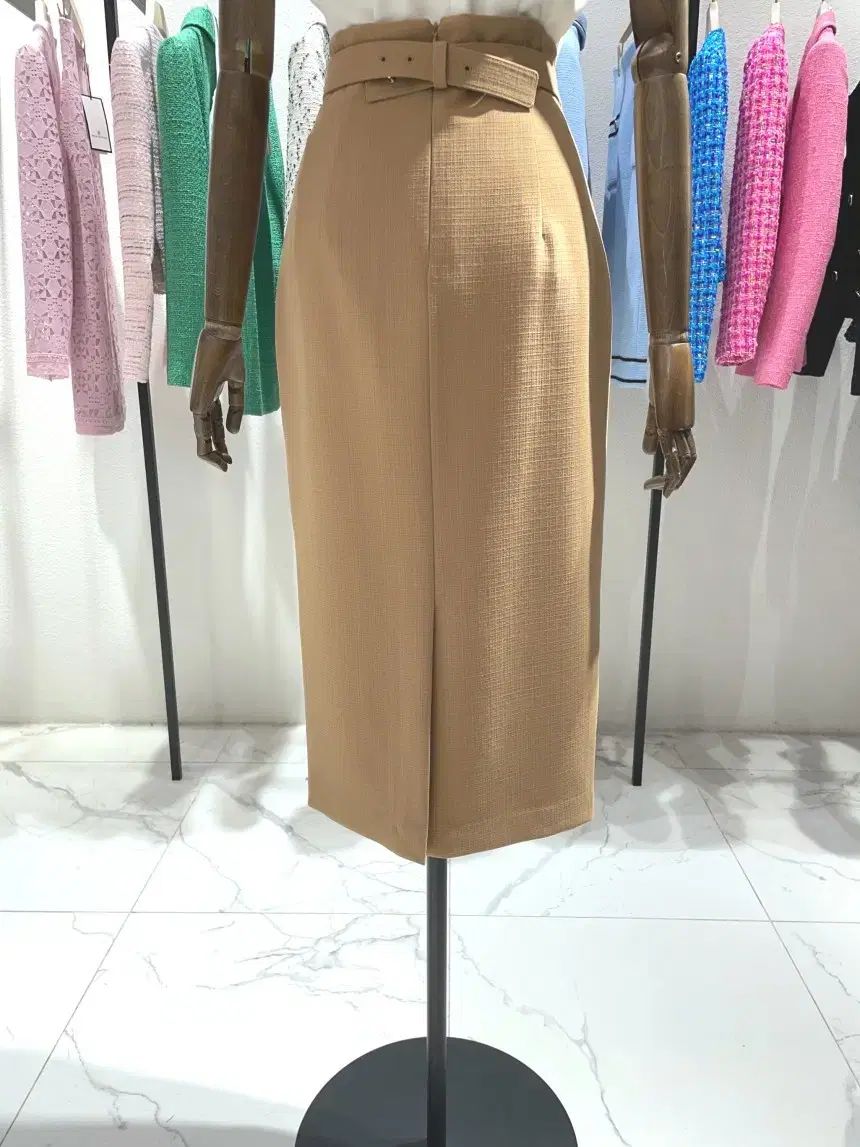 MOJO.S.PHINE モジョエスピン ロゴベルト ハイウエスト H ライン スカート