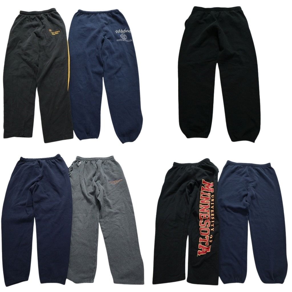 古着卸 スウェット パンツ 7枚セット メンズ Ｍ |Ｌ カレッジ風 ワンポイント 無地 単色 古着 NA0429