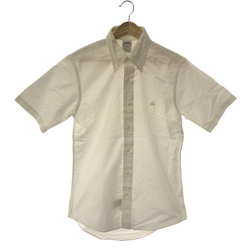 BROOKS BROTHERS / ブルックスブラザーズ | スーピマコットン ボタンダウン 半袖シャツ | 14 1/2 | ホワイト | メンズ