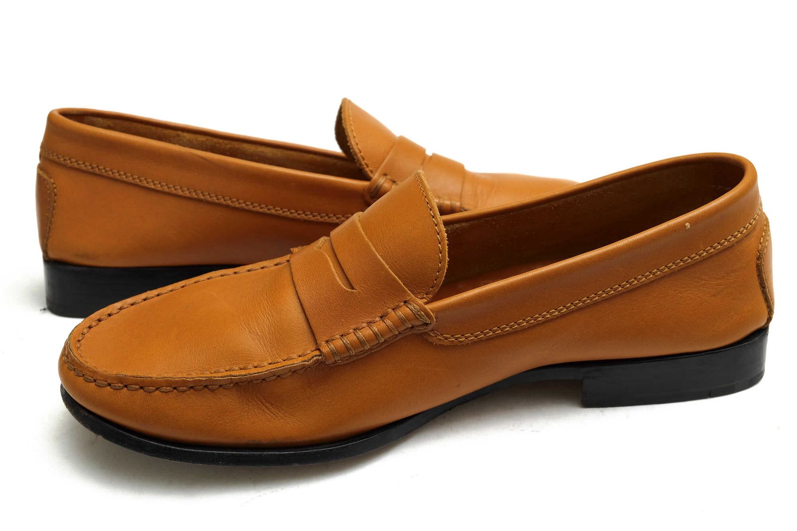 TOD'S オレンジ レザー ローファー オレンジ レザー ローファー 24cm