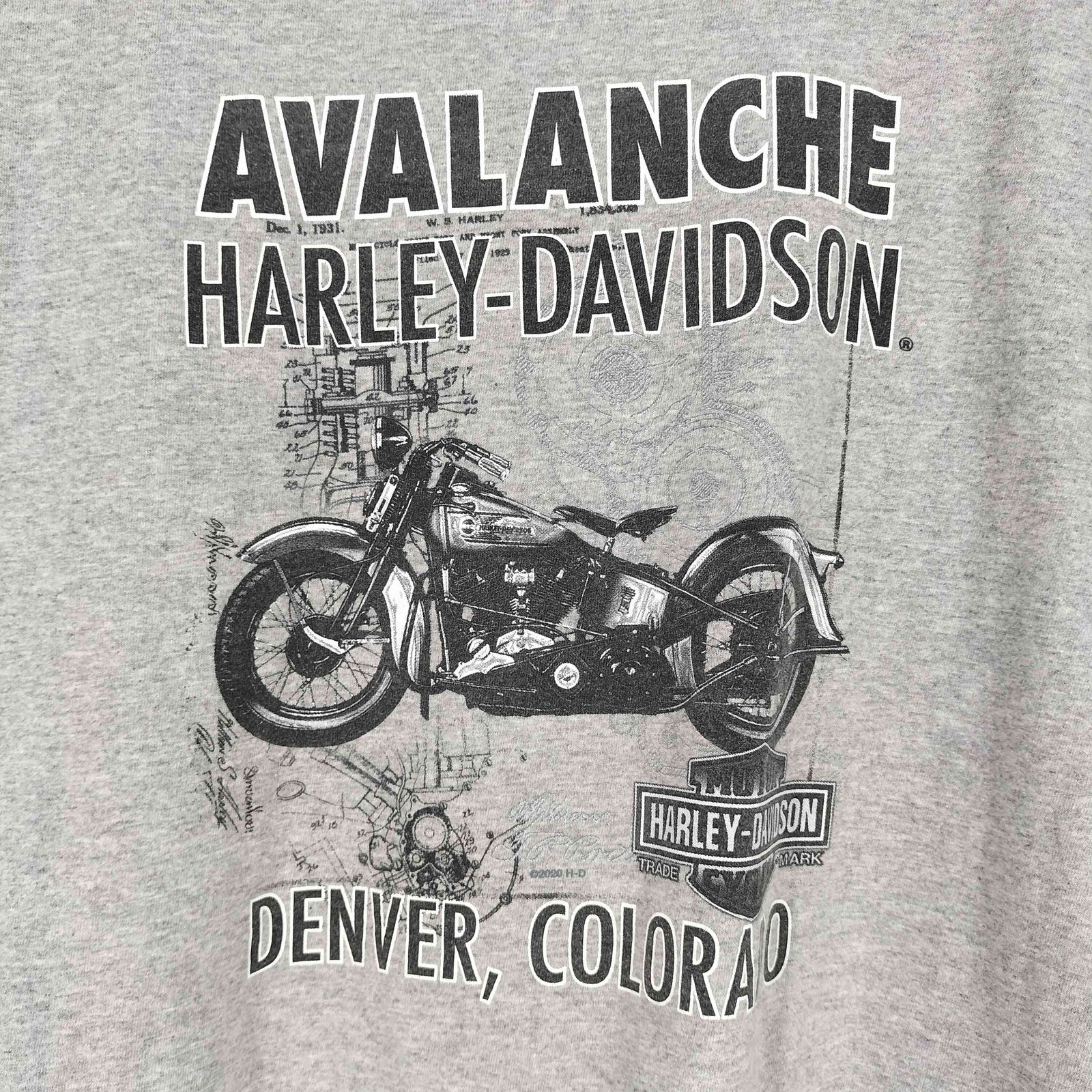 ハーレーダビッドソン HARLEY-DAVIDSON ロゴ バイク 両面