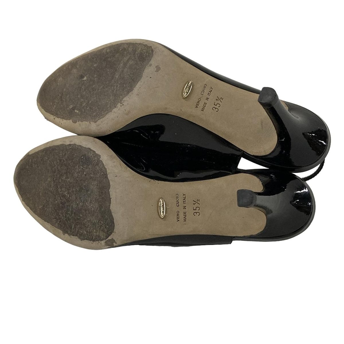 セルジオロッシ 35 黒 保存袋付き美品✨セルジオロッシ SLIPPER シボ革