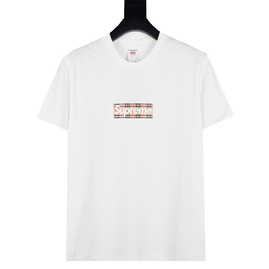 Supreme x burberry box logo tee Tシャツ 半袖 シュプリーム