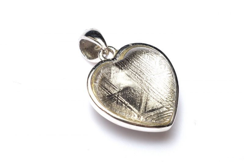 Silver925 ギベオン隕石(メテオライト) 14x14mm ペンダントトップ 1個 