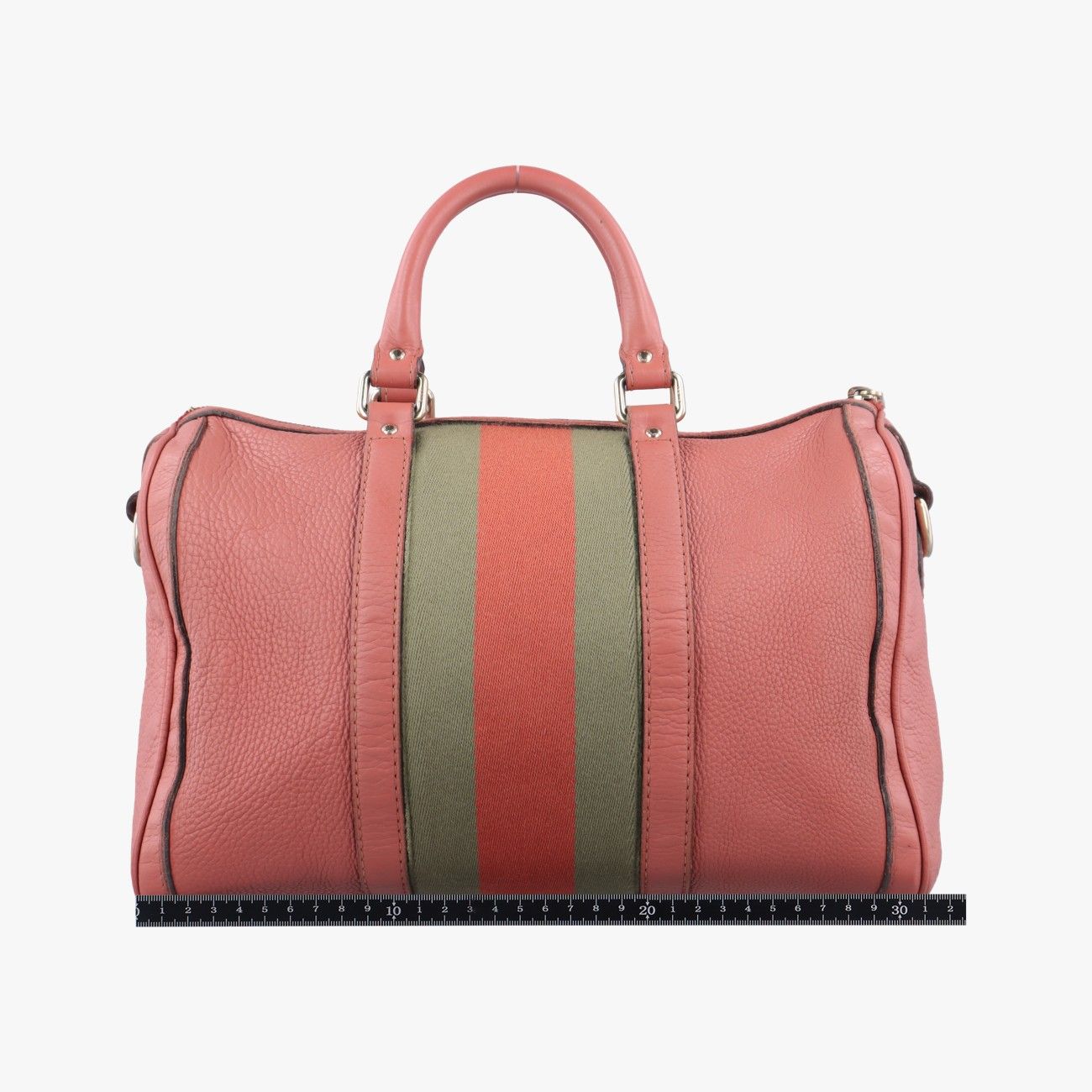 グッチGucciシェリーラインピンク×レッド×ベージュレザー247205G8793725