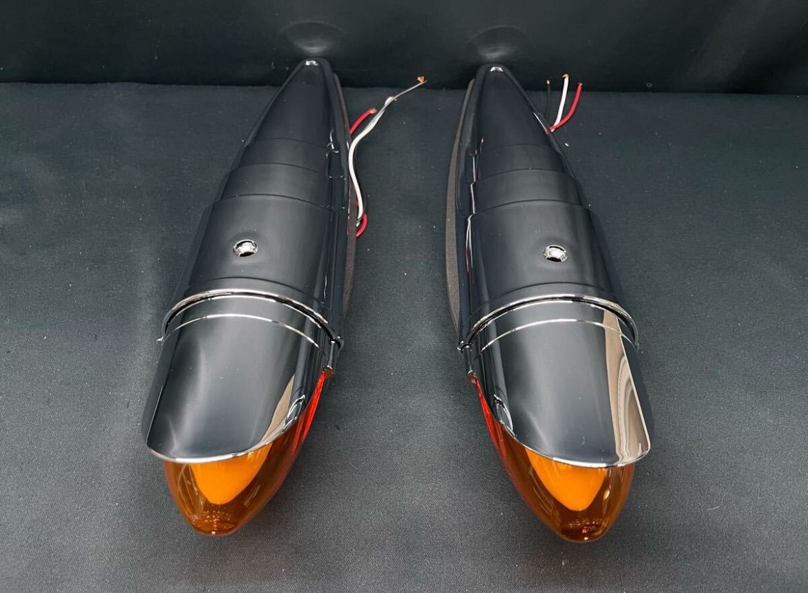 バイザー付き 2個 アンバー ロケットマーカー LEDバレット