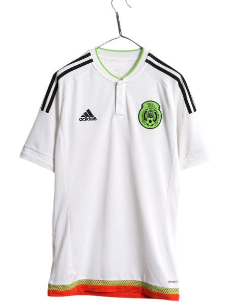 adidas - アディダス メキシコ 代表 サッカー ユニフォーム メンズ L / 正規品 15 16 17 モデル オフィシャル レプリカ 当時物 ポロシャツ ジャージ お得なクーポン配布中!】 アディダス メキシコ 代表 サッカー