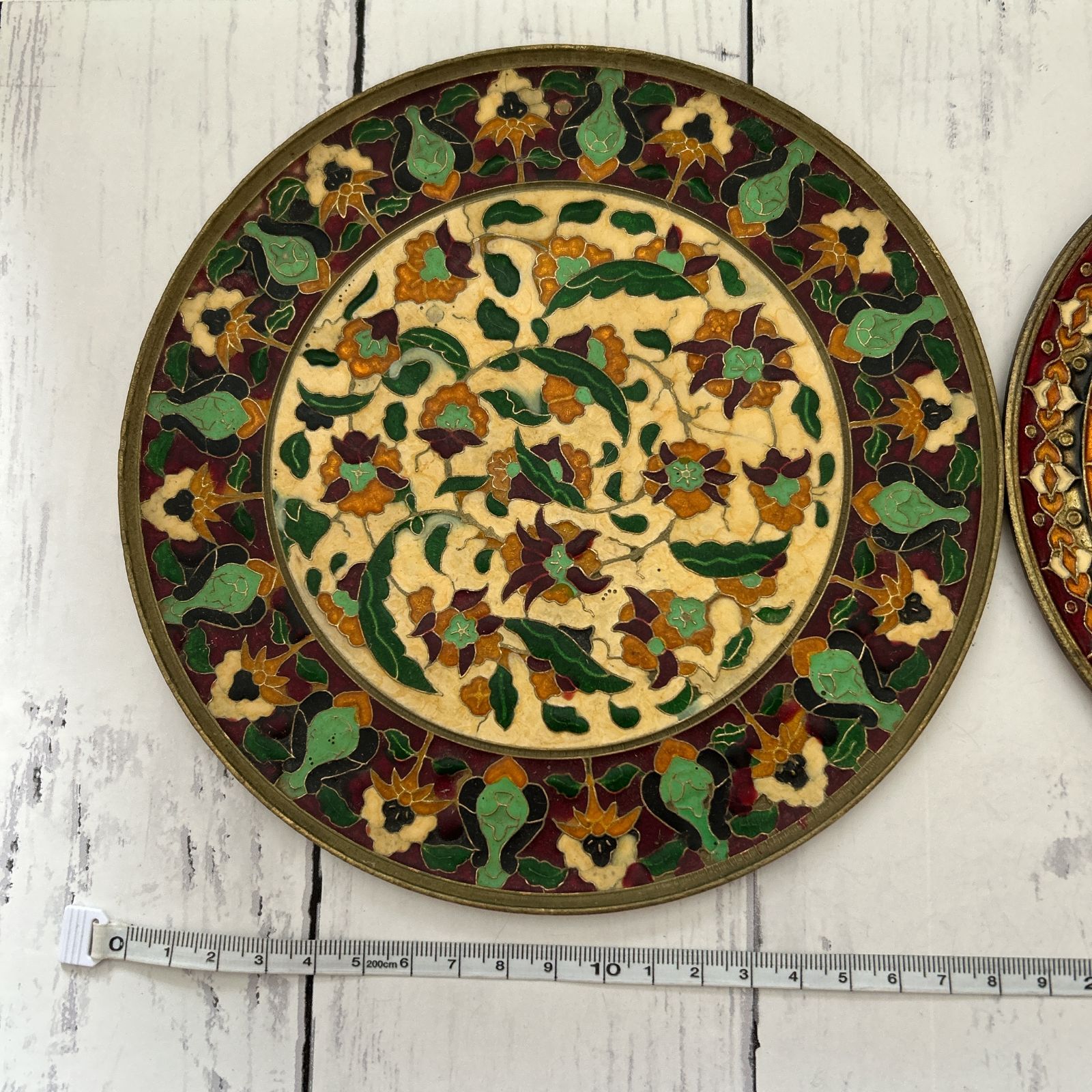 ギリシャ製 絵皿 壁掛け 飾り皿 工芸品 壁飾り インテリア GREECE 昭和 