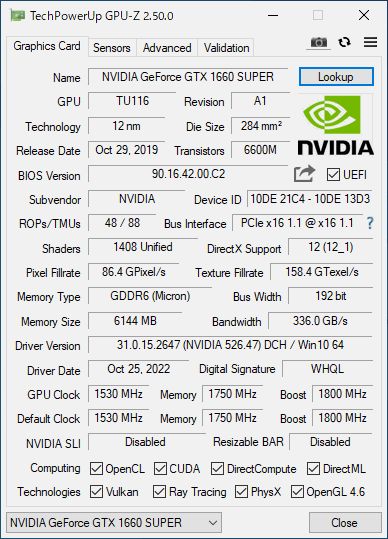 玄人志向 NVIDIA GEFORCE GTX1660Super 6G - グラボショップ - メルカリ