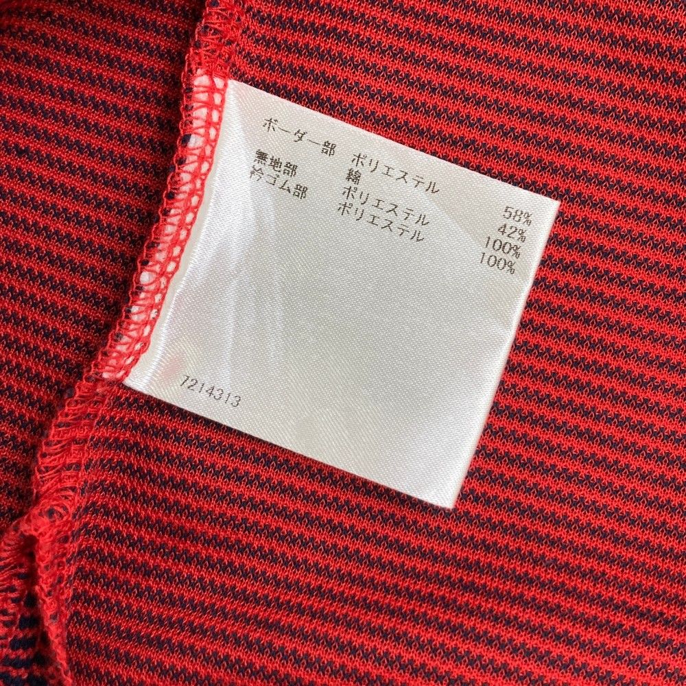サイズ：LL MUNSING WEAR マンシングウェア  半袖ポロシャツ ボーダー柄 レッド系 [240101439607] ゴルフウェア メンズ ストスト サイズ：LL MUNSING WEAR マンシングウェア 半袖ポロシャツ