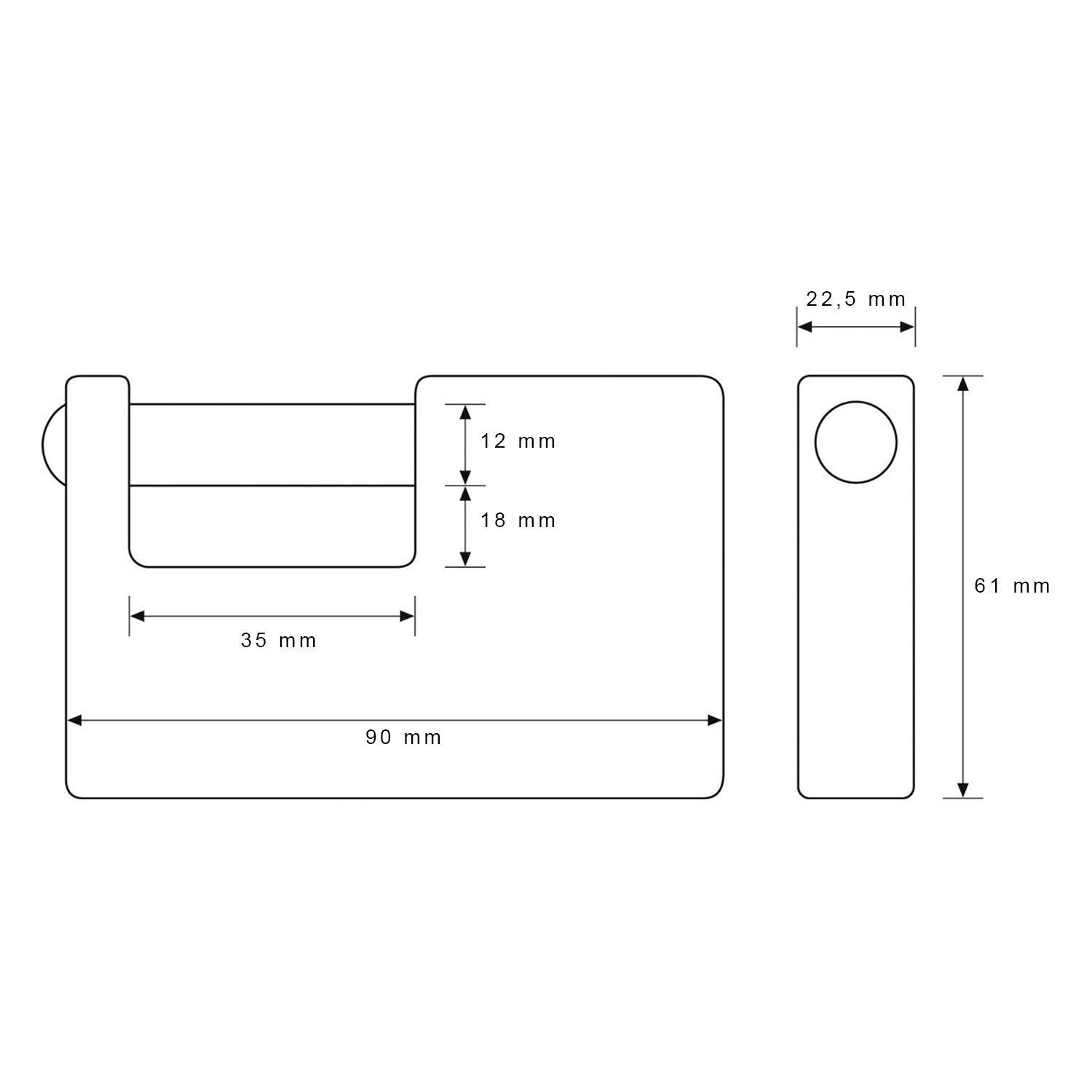 特価商品】ABUS(アバス) カンヌキ式シリンダー南京錠 モノブロック 82