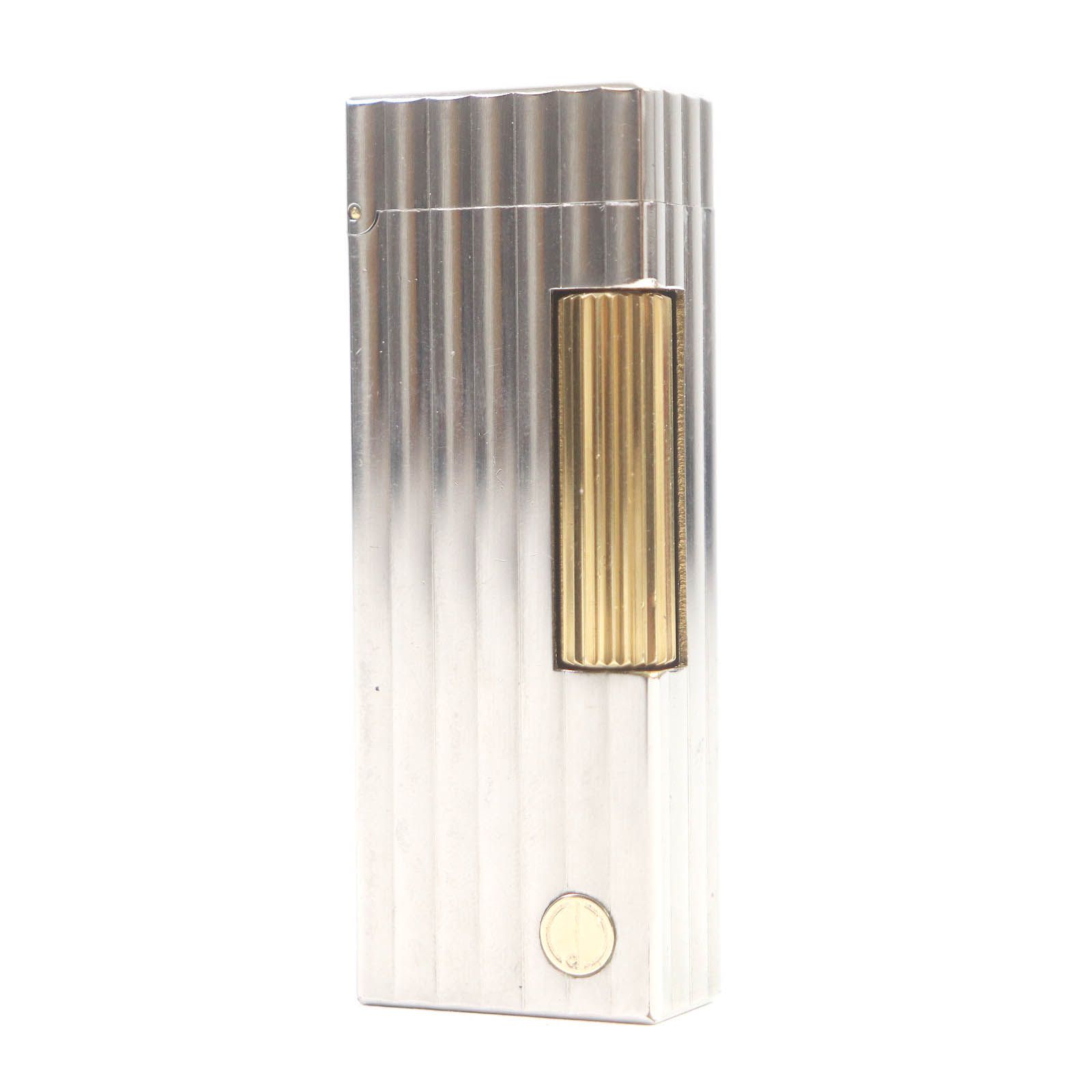 X-12】dunhill ダンヒル ゴールドライター チェッカー柄 ※火花