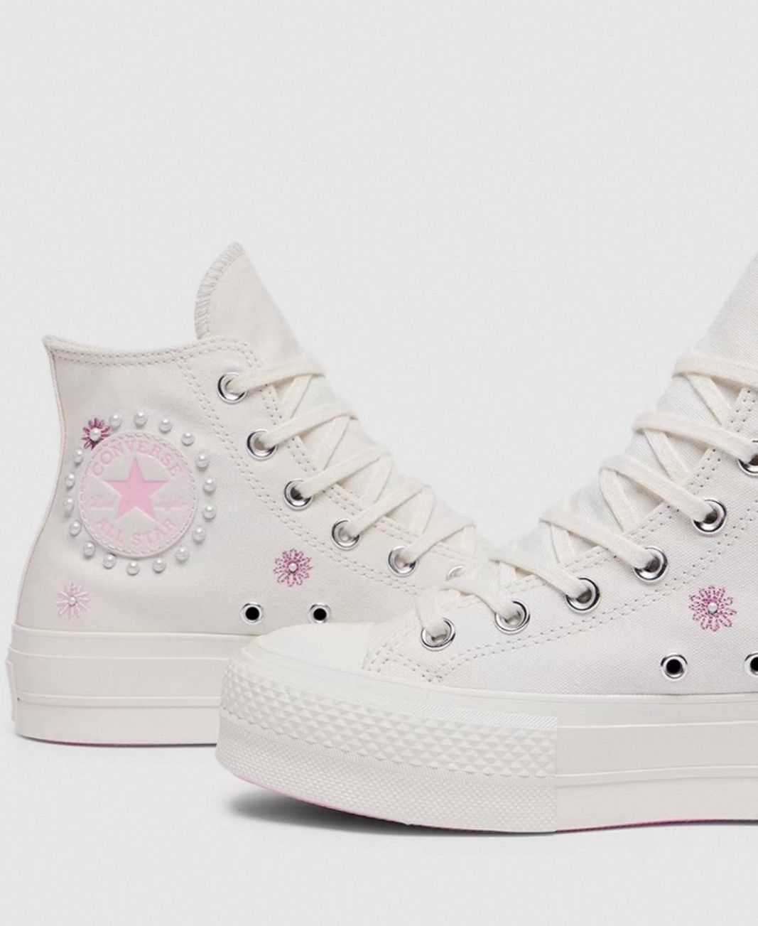 Converse 花刺繍