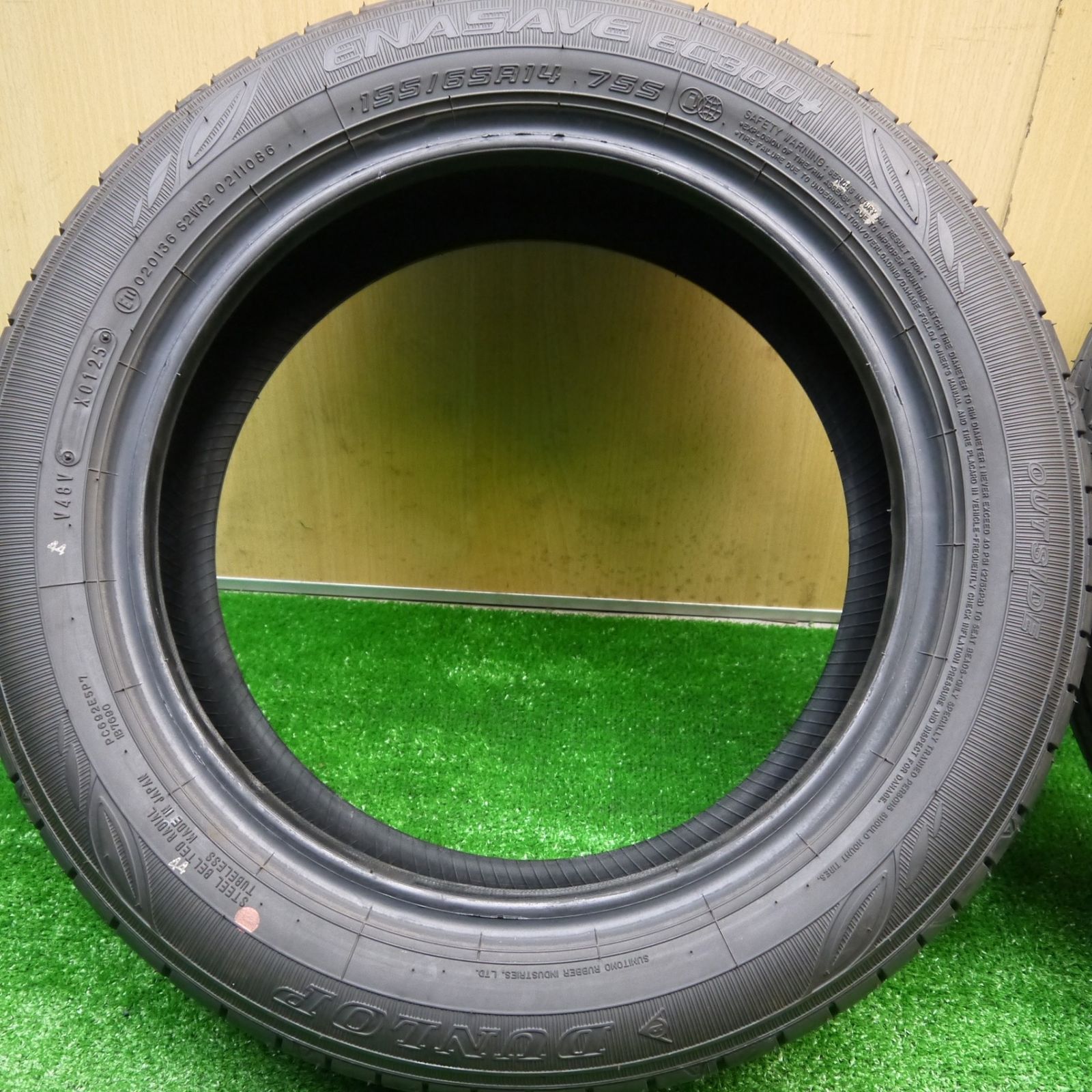 バリ溝 25年 ほぼ10分 155 65R14 ダンロップ エナセーブ EC300 タイヤ 14インチ スペーシア N-BOX タント 等 5101406Hノタ FFCRYSTALESIA_COM