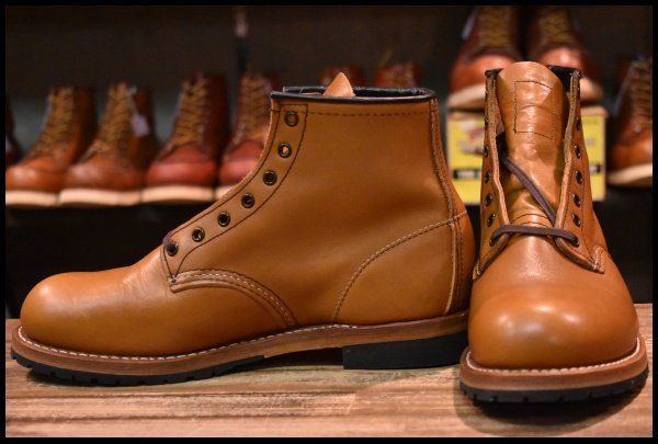 【8D 未使用 15年】レッドウィング 9013 ベックマン チェスナット フェザーストーン プレーントゥ 編み上げ ブーツ redwing HOPESMORE【EF291】