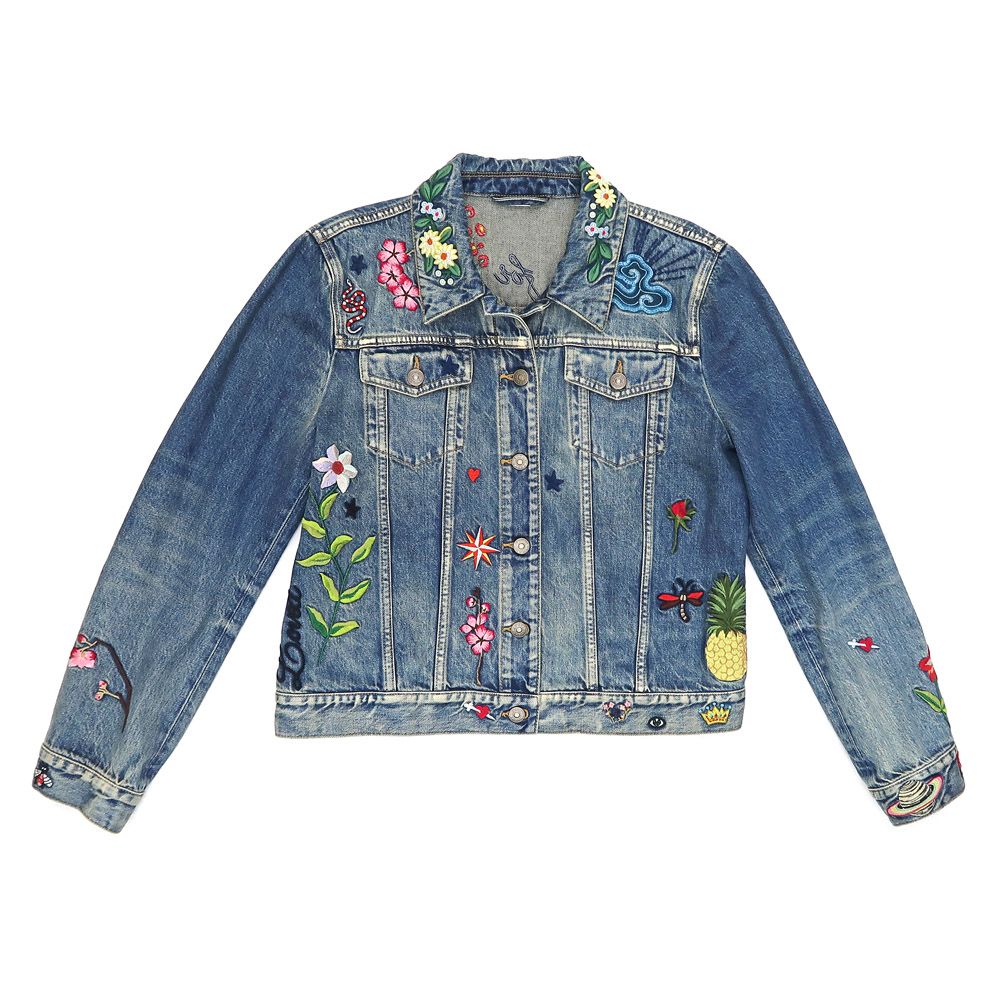 GUCCI グッチ レディース 長袖 デニム ジャケット 38号 名東】グッチ デニムジャケット 刺繍 46サイズ ブルー系 Gジャン