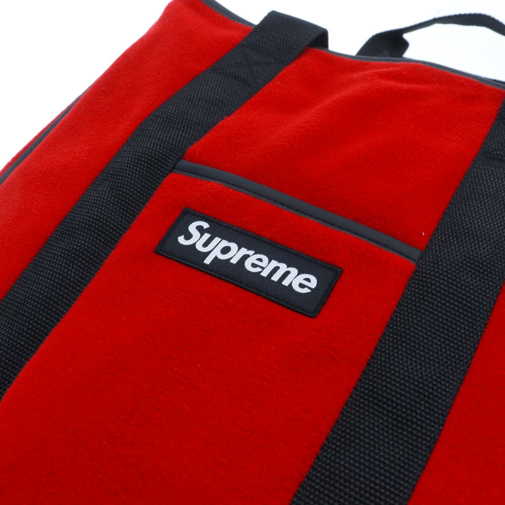 SUPREME (シュプリーム) 18AW Polartec Tote ポーラーテック ボックスロゴフリーストートバッグ レッド - メルカリ