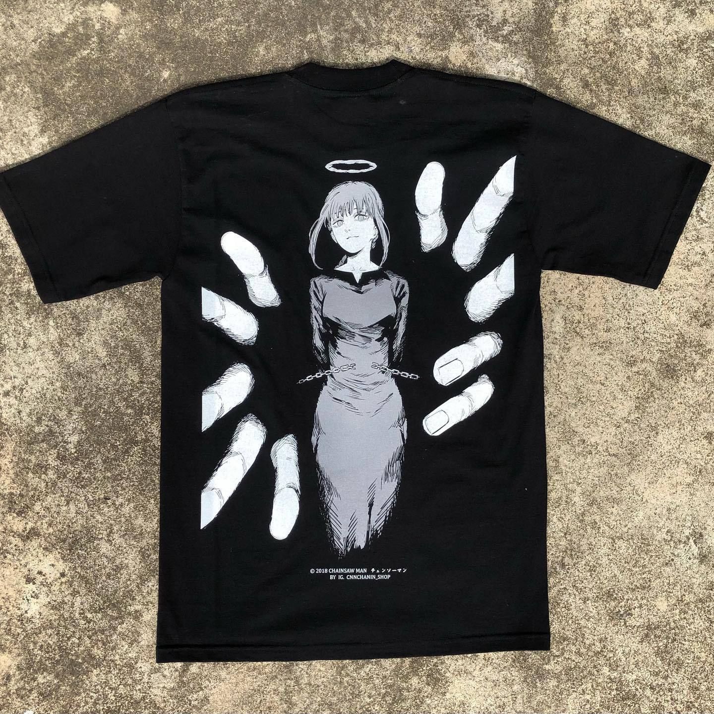 xgirl チェーンソーマン　マキマ　グラフィックプリント 半袖Tシャツ 黒 xgirl チェーンソーマン マキマ グラフィックプリント 半袖T