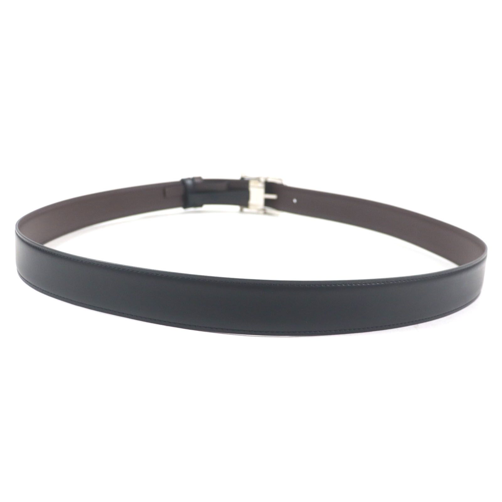 Cartier 美品☆ベルト高級 シンプル 黒 ヴィンテージ リバーシブル Cartier カルティエ Cバックル ベルト リバーシブル レザー ブラック