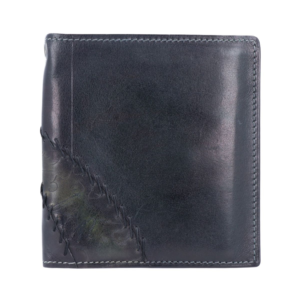 【新品✨】ベルルッティ カリグラフィ 二つ折り財布 コンパクトウォレット 黒 Berluti ベルルッティ コンパクトウォレット 財布 三つ折り