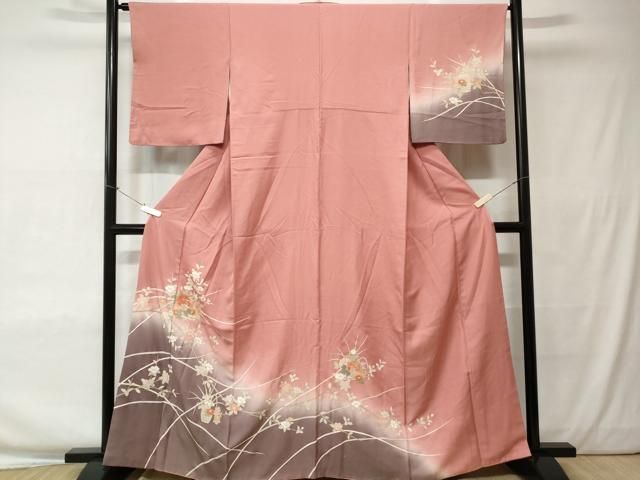 平和屋着物□訪問着 刺繍 草花文 暈し染め 正絹 逸品 DAAQ1812we 平和
