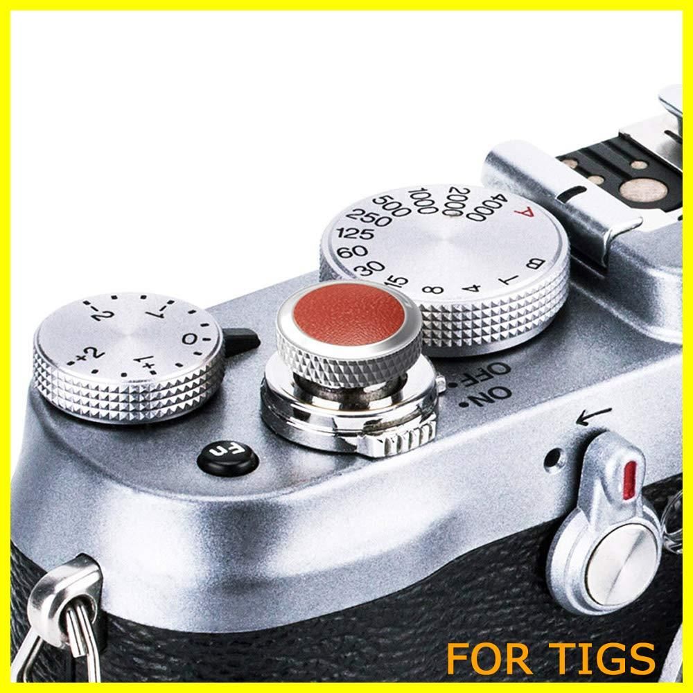 数量限定】ソフトレリーズ シャッターボタン グレー + 茶色 Fuji