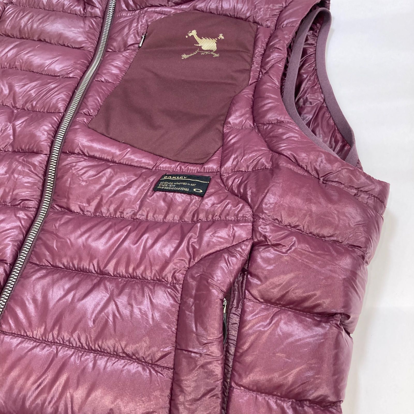 OAKLEY オークリー ダウンベスト 斜めジップ アシンメトリーデザイン