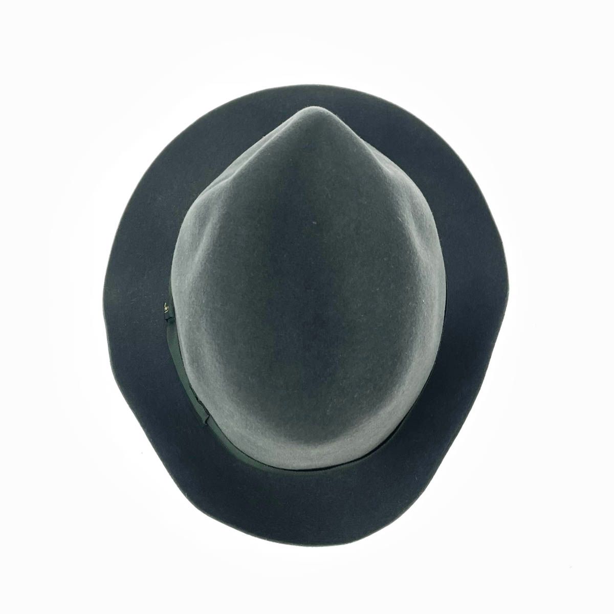 ボルサリーノ Borsalino 中折れフェルトハット帽子 57 グレー