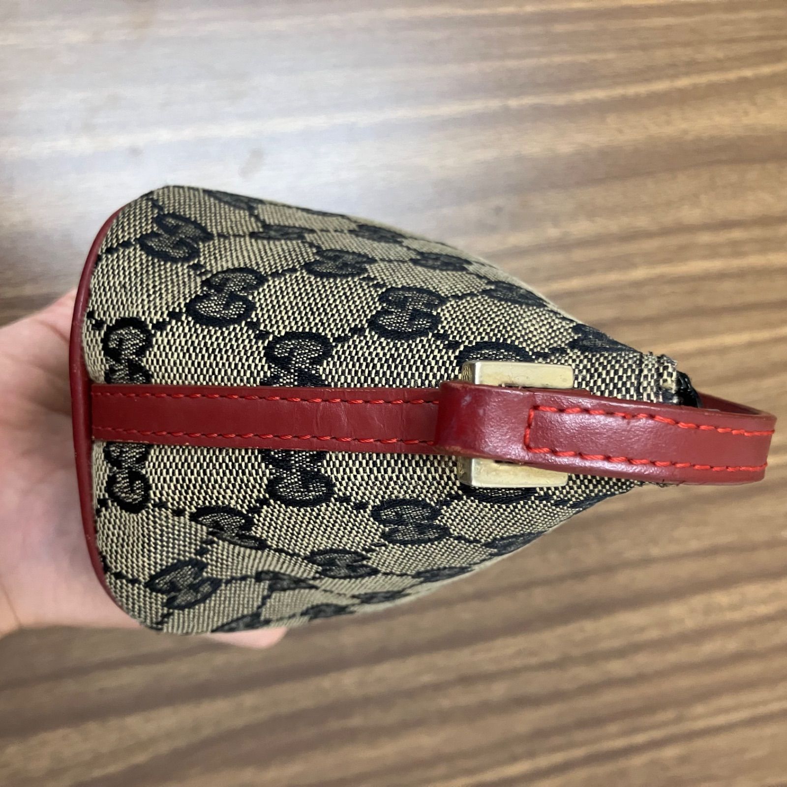 ◎GUCCI グッチ アクセサリーポーチ GGキャンパス 舟形 0391103