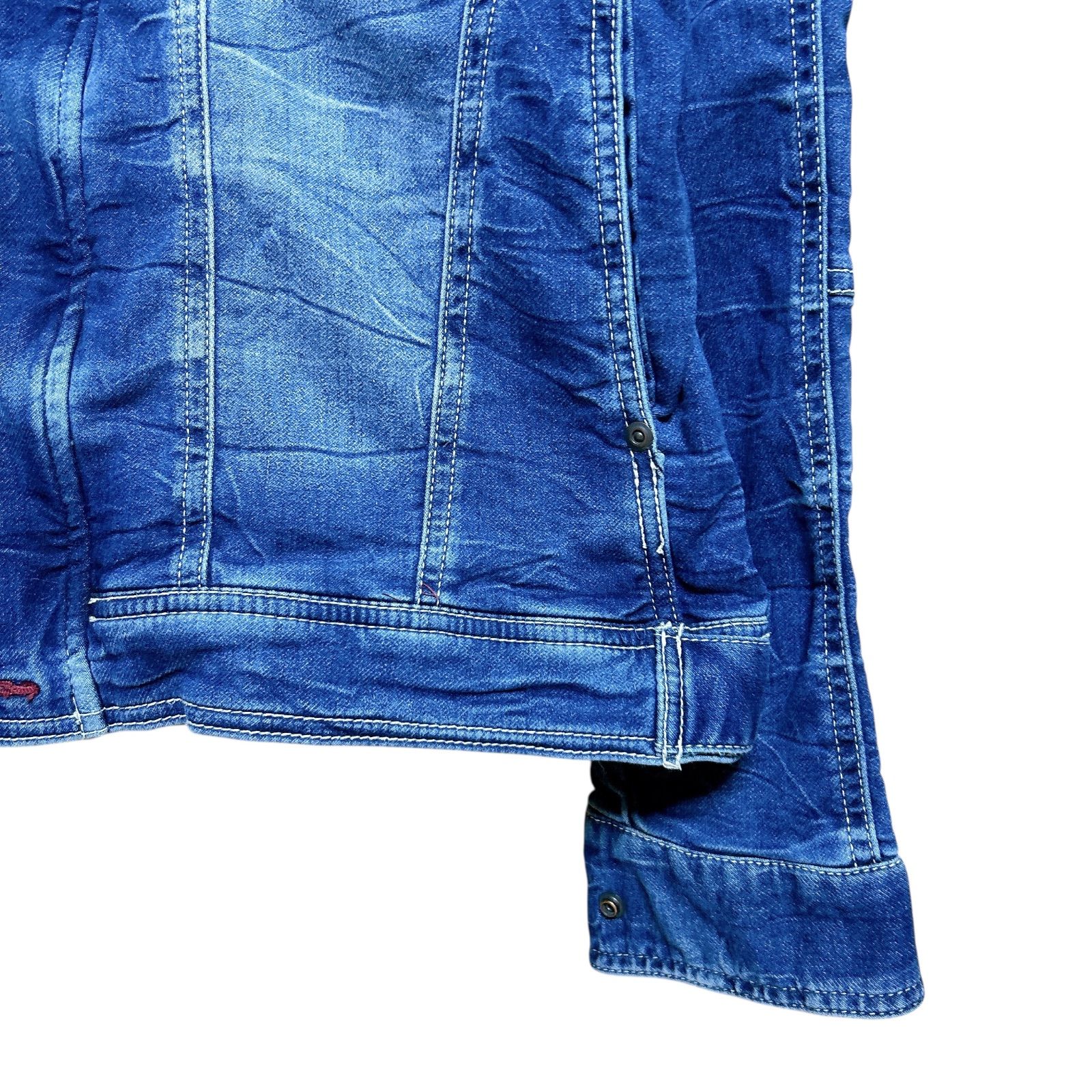 ワークマン WORKMAN BlueB ストレッチ デニムジャケット ジップアップ 
