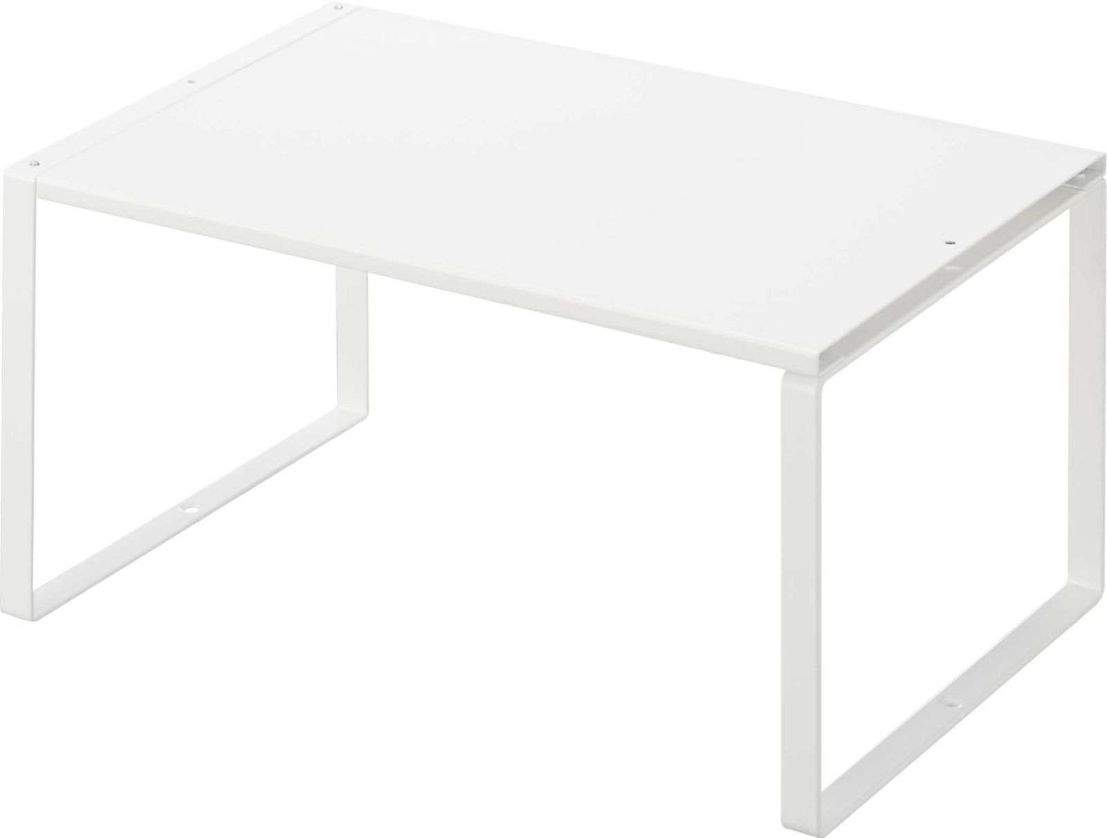 【数量限定】伸縮式 収納 3829 シンク下 キッチンラック Plate プレート 約W36.5~60XD23XH18cm ホワイト 伸縮収納棚 山崎実業(Yamazaki)