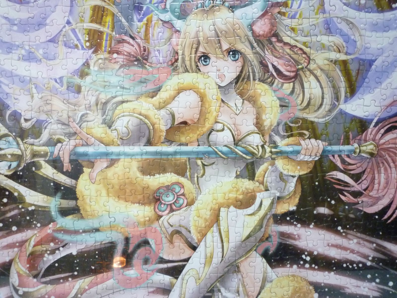 1000ピース ジグソーパズル 二神麗舞 麒麟と白虎 完成品