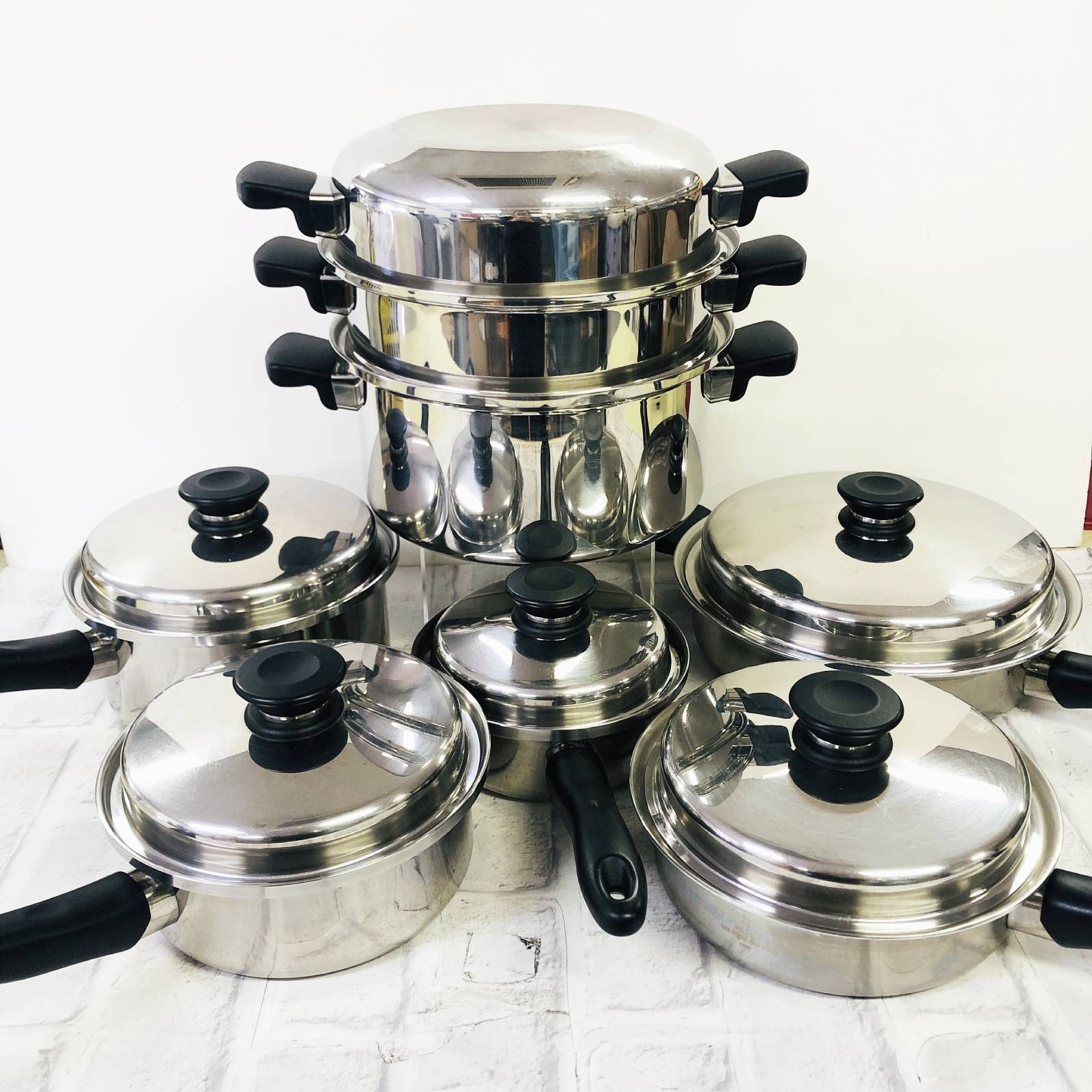 値下げ♪☆Amway アムウェイ 21ピースセット 中古 レシピ本付 値下げ♪☆Amway アムウェイ 21ピースセット 中古 レシピ本付
