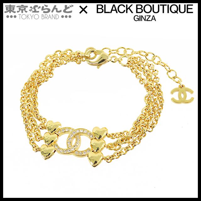 シャネル CHANEL ココマーク ハート ブレスレット B23P ゴールド