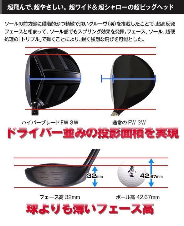 【ヘッド単品】唯一の高反発&1番FW激飛びロング2オン兵器!ハイパーブレードFW