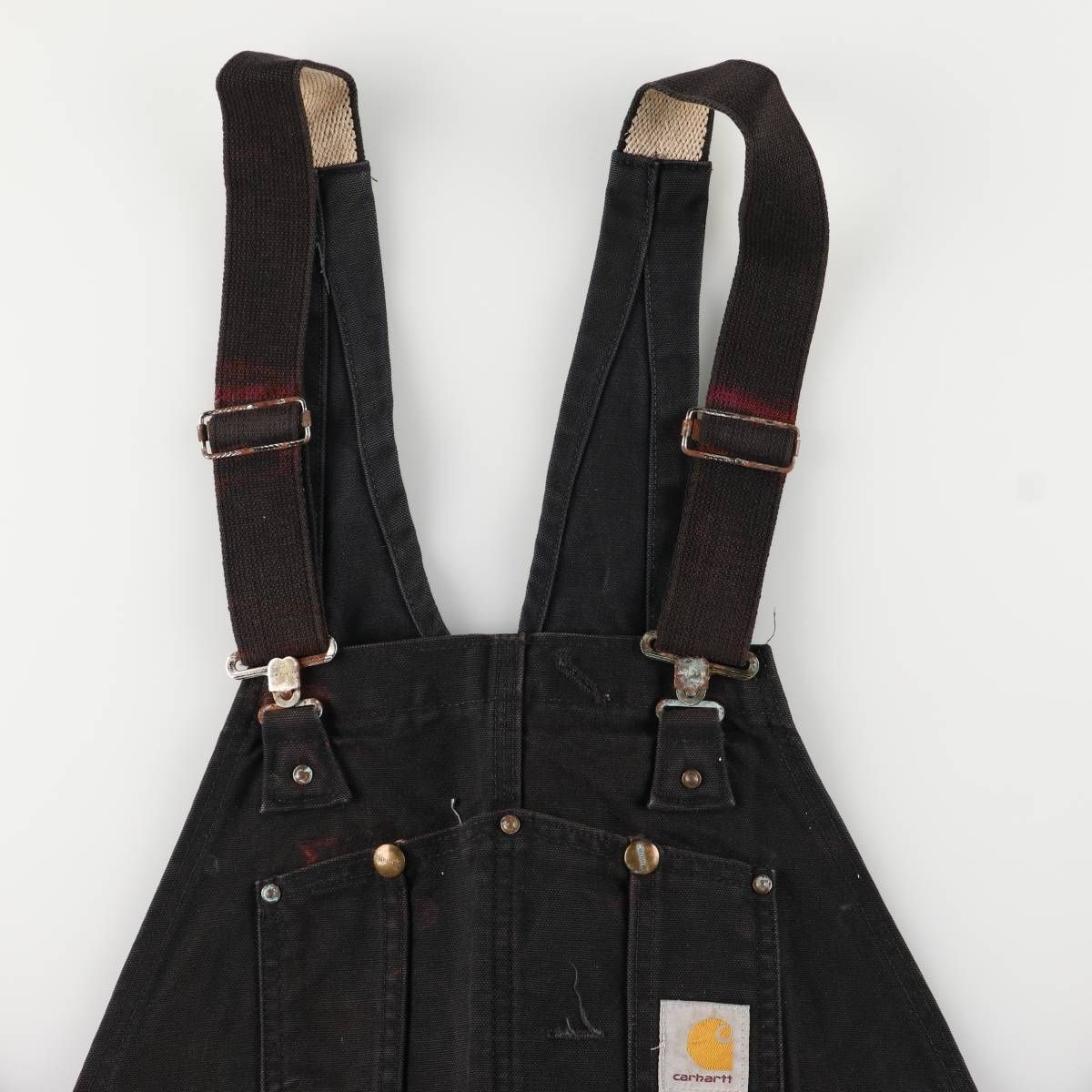 古着 ビッグサイズ カーハート Carhartt ペイント ダブルニー ダック オーバーオール メンズw40相当 eaa586294 KIN-KAAI_COM