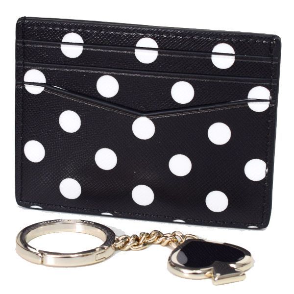 [KATE SPADE] ドット柄 キーリング付カードケース ギフトセット ケイトスペード kate spade カードケース IDケース パスケース